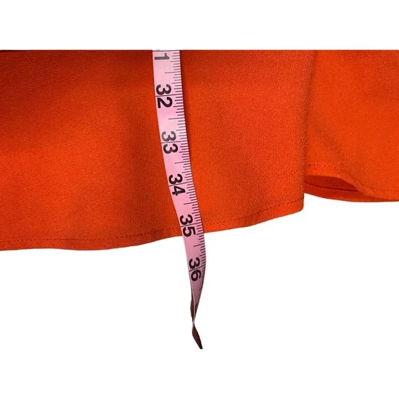 Charles Henry Orange Tiered Hem Shift Mini Dress Ladies Size Large Polyester - Picture 6 of 6